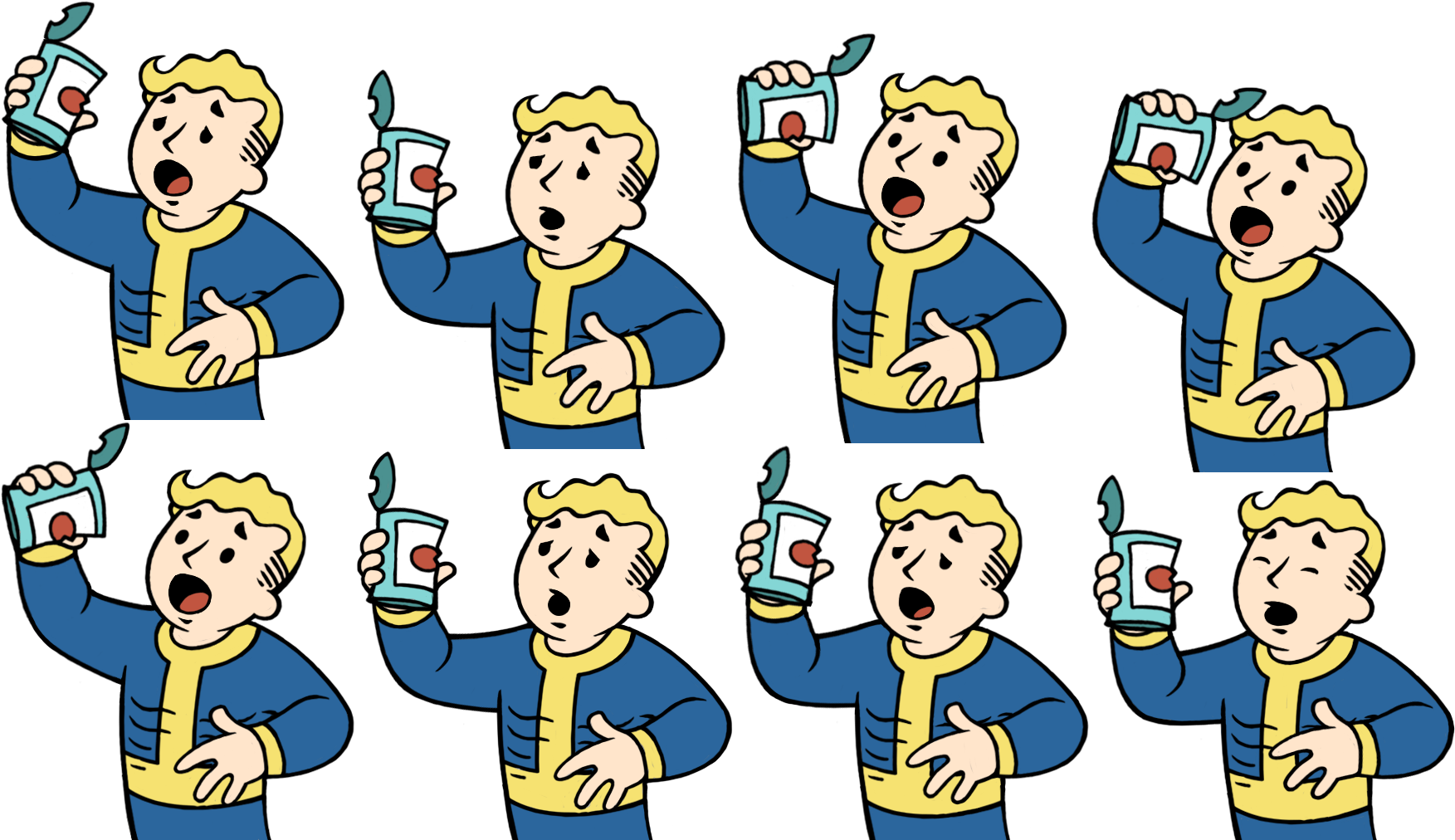 Animated Man Spilling Coffee PNG