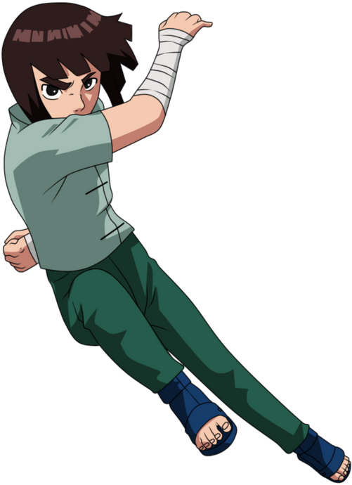 Animated Martial Artist Action Pose PNG