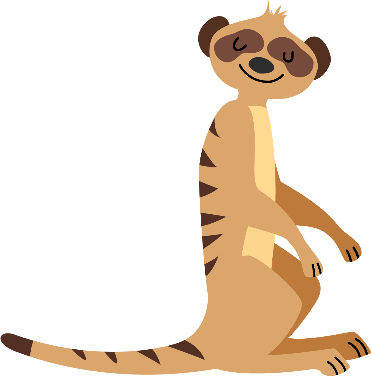 Animated Meerkat Sitting Graphic PNG