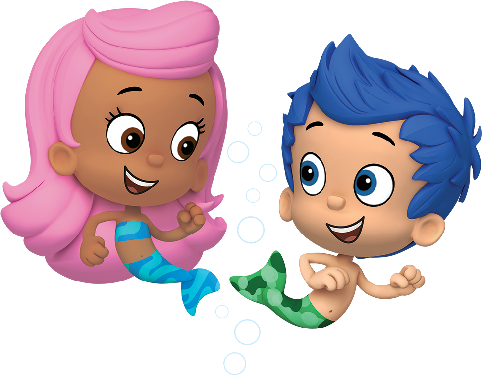 Animated Mermaid Friends Underwater PNG