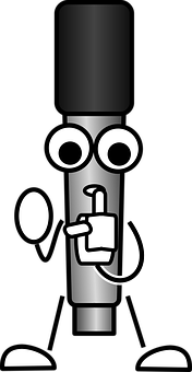 Animated Microphone Character PNG