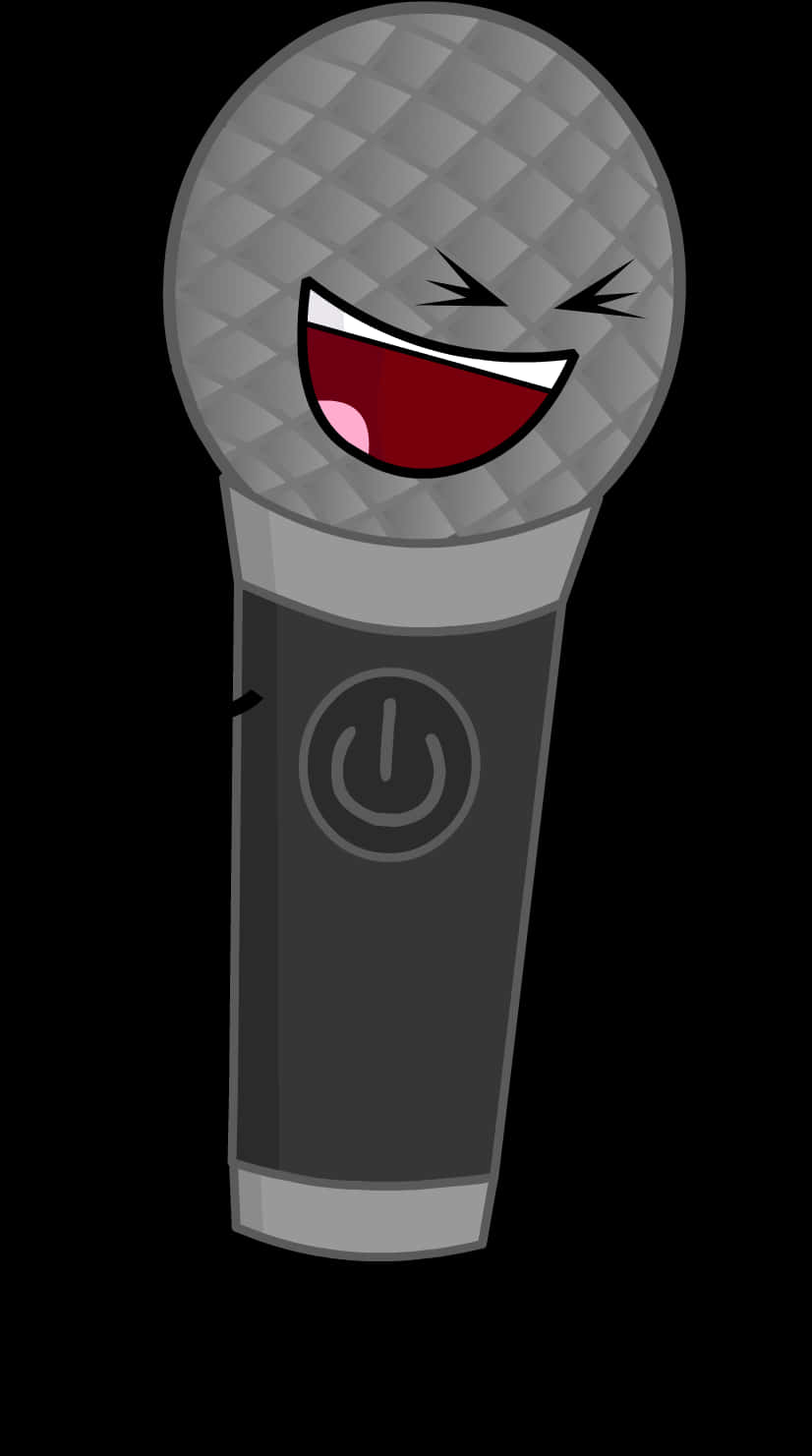 Animated Microphone Character Smiling PNG
