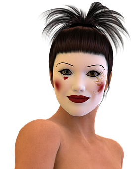Animated Mime Artist Portrait PNG
