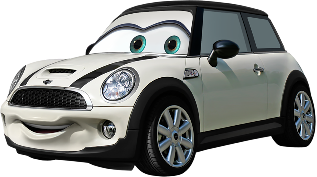 Animated Mini Cooper With Eyes PNG