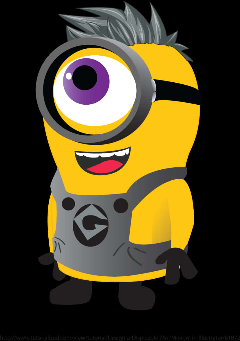 Animated Minion Character PNG