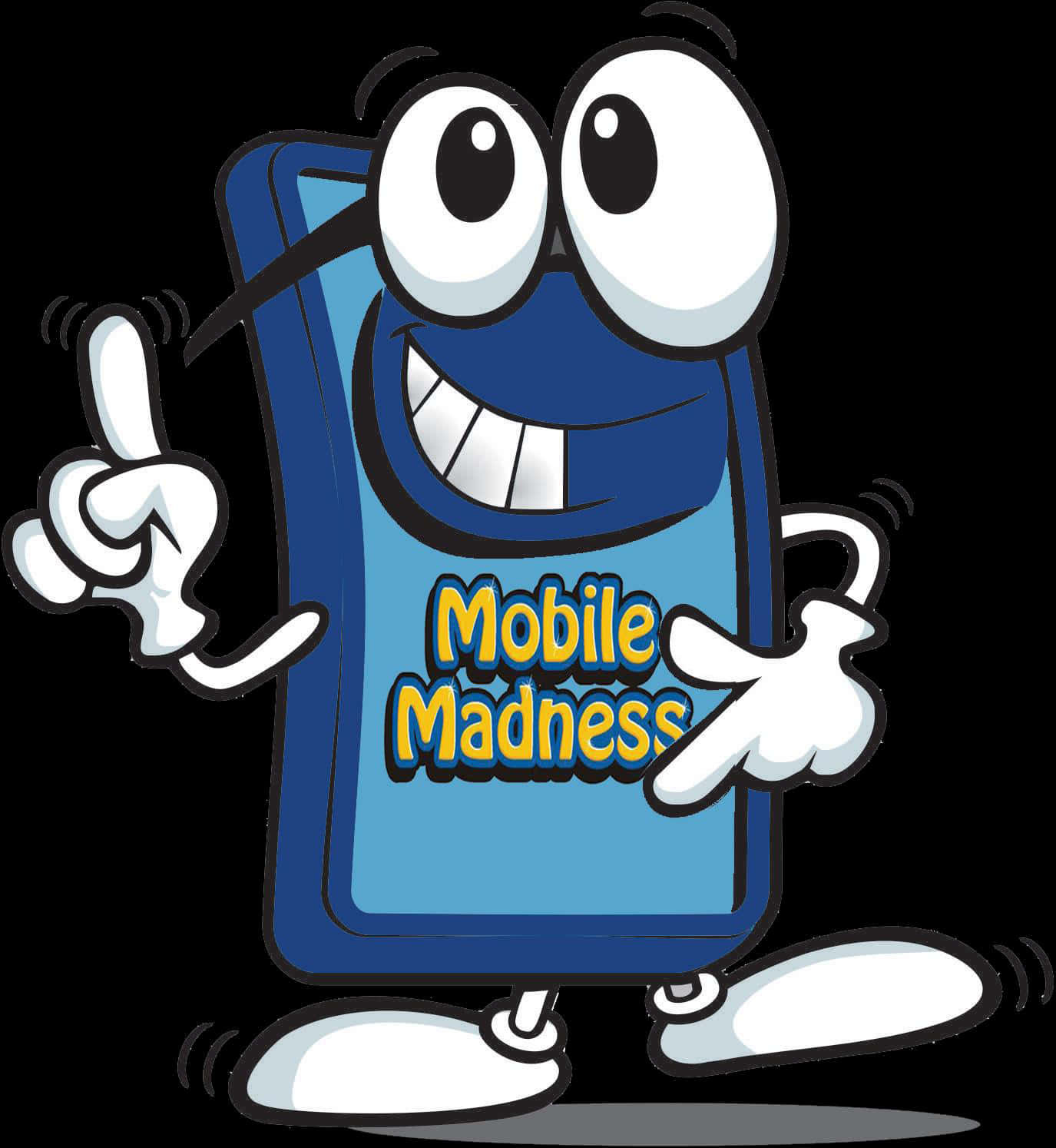 Animated Mobile Phone Character PNG