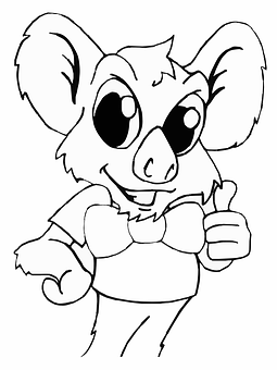 Animated Mouse Character Thumbs Up PNG