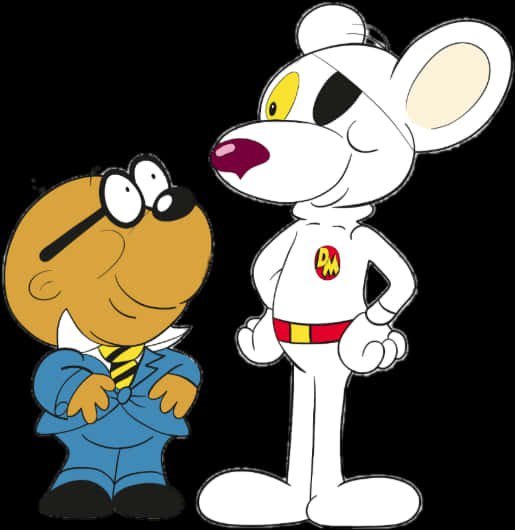 Animated Mouse Heroand Friend PNG