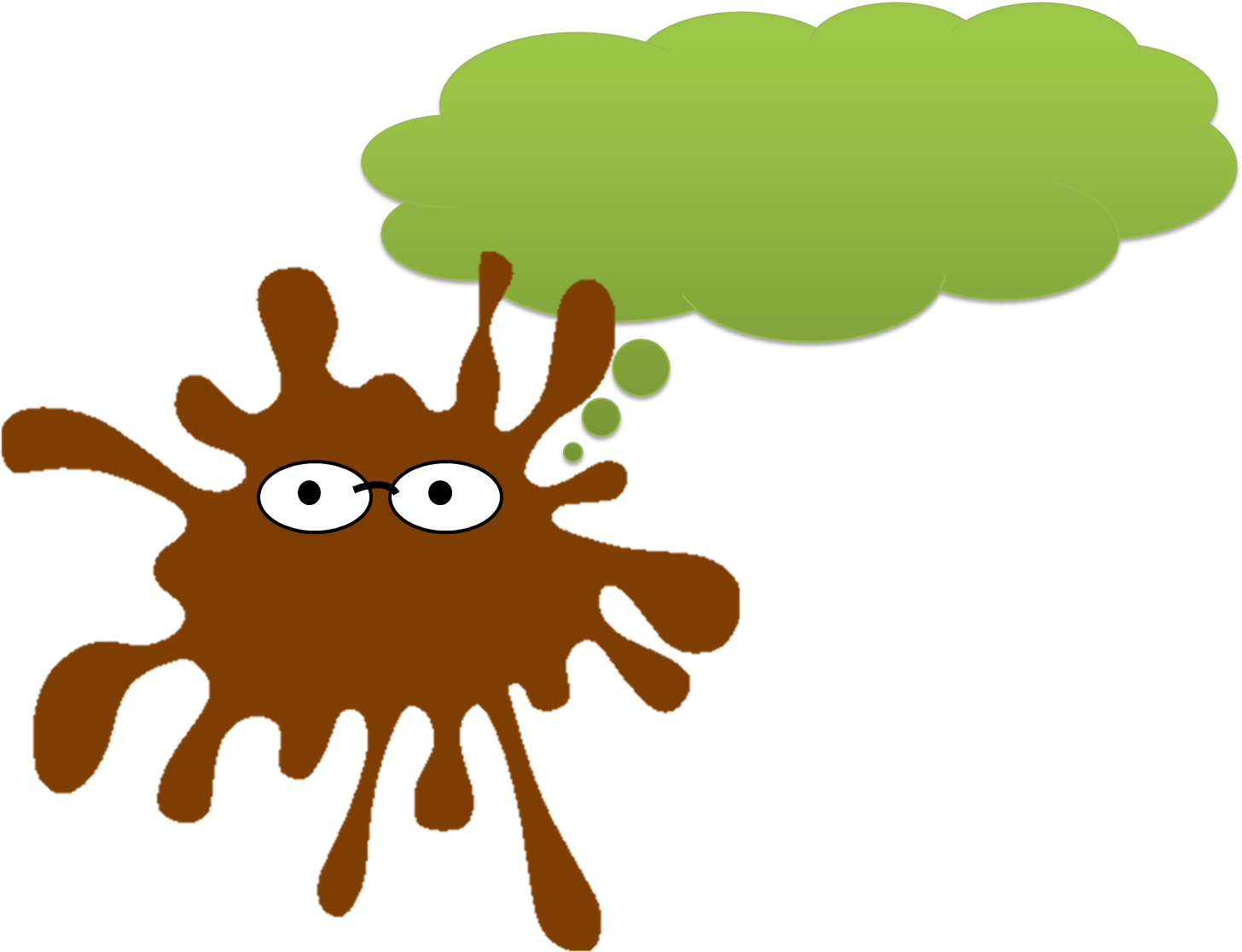 Animated Mud Splat Thinking PNG