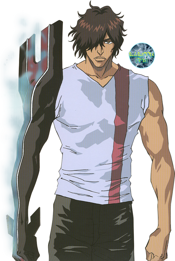 Animated Muscular Character With Arm Power PNG