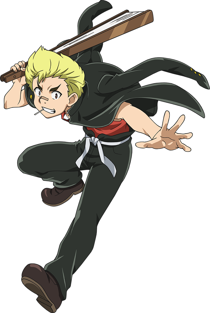 Animated Ninja Boy Action Pose PNG