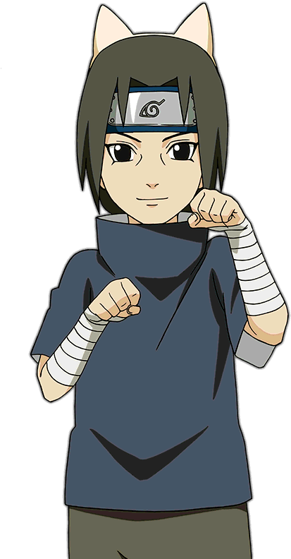 Animated Ninja Character With Cat Ears PNG