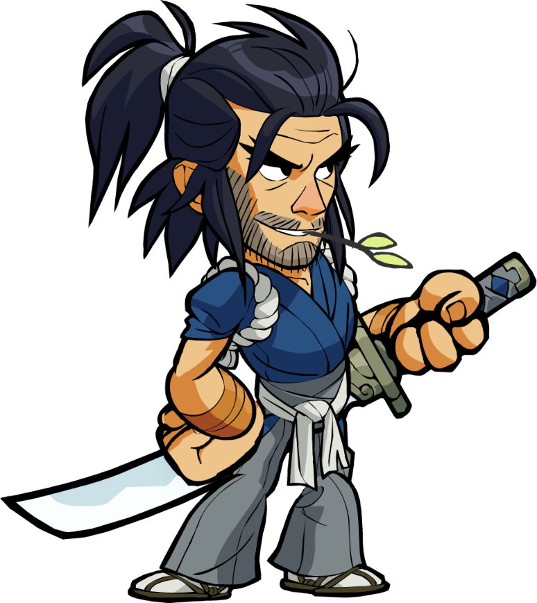 Animated Ninja Character With Sword PNG
