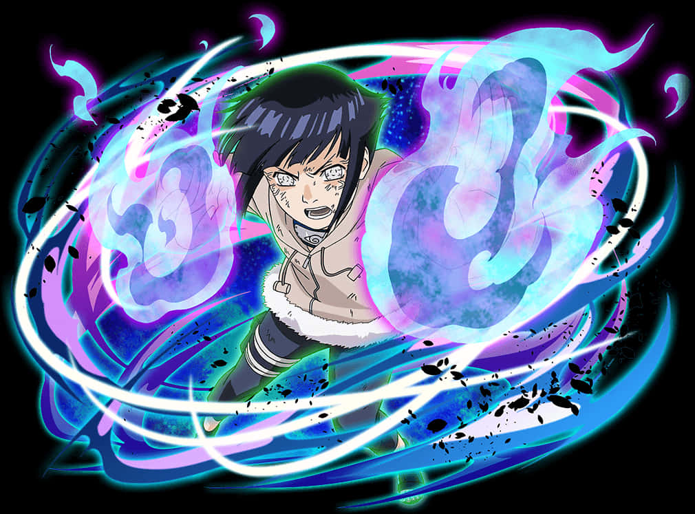 Animated Ninja With Energy Spiral PNG