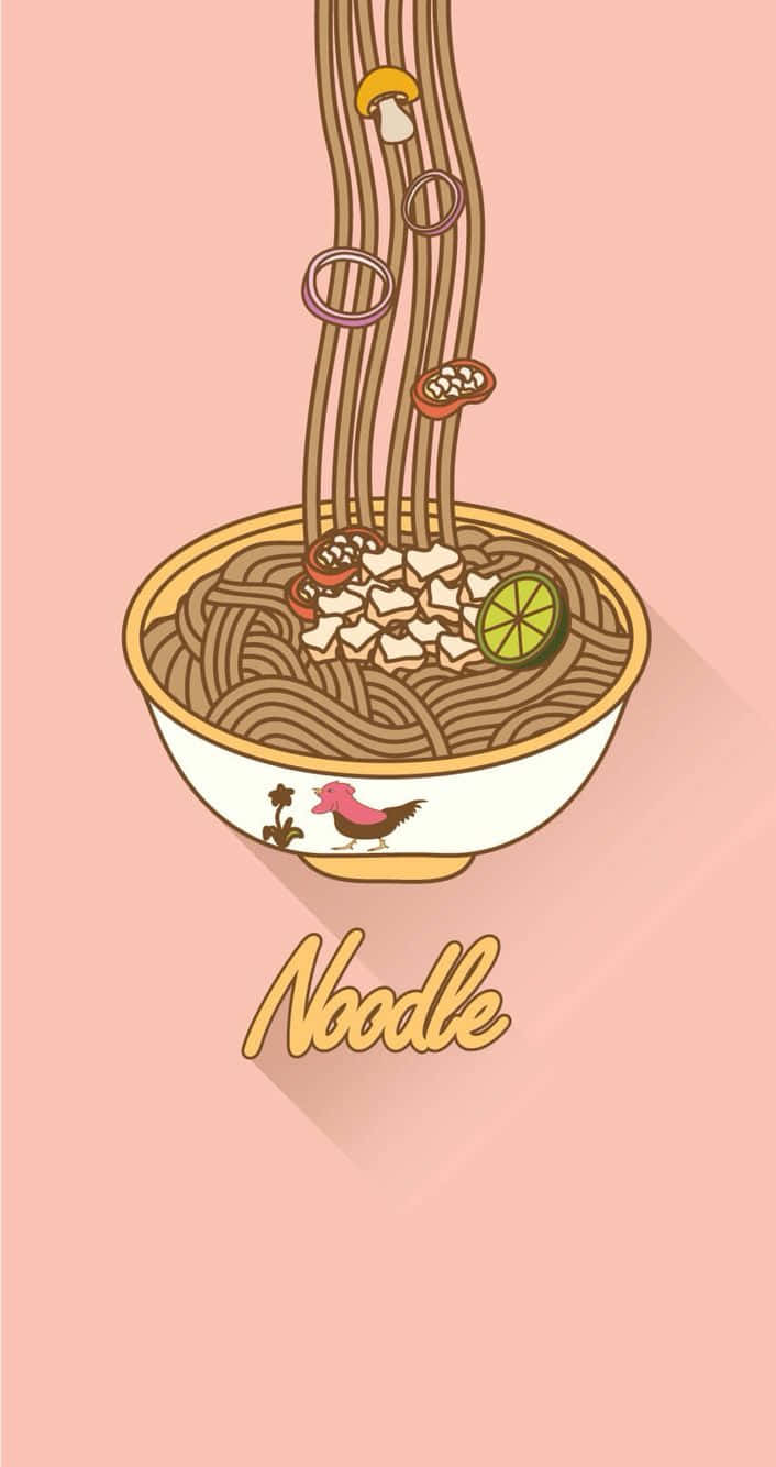Animated Noodle Digital Art Wallpaper