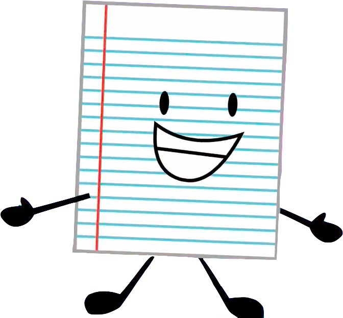 Animated Notebook Paperwith Face PNG