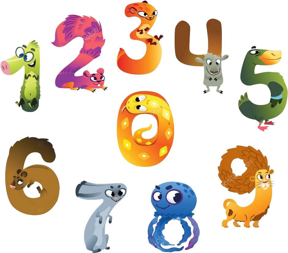 Animated Numberswith Characters PNG