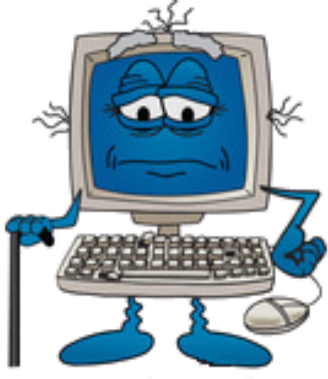 Animated Old Computer Character PNG