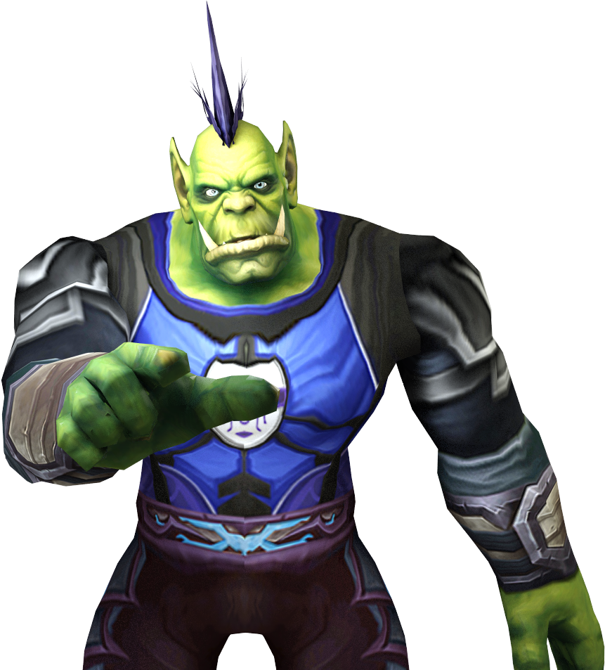 Animated Orc Character Pointing PNG