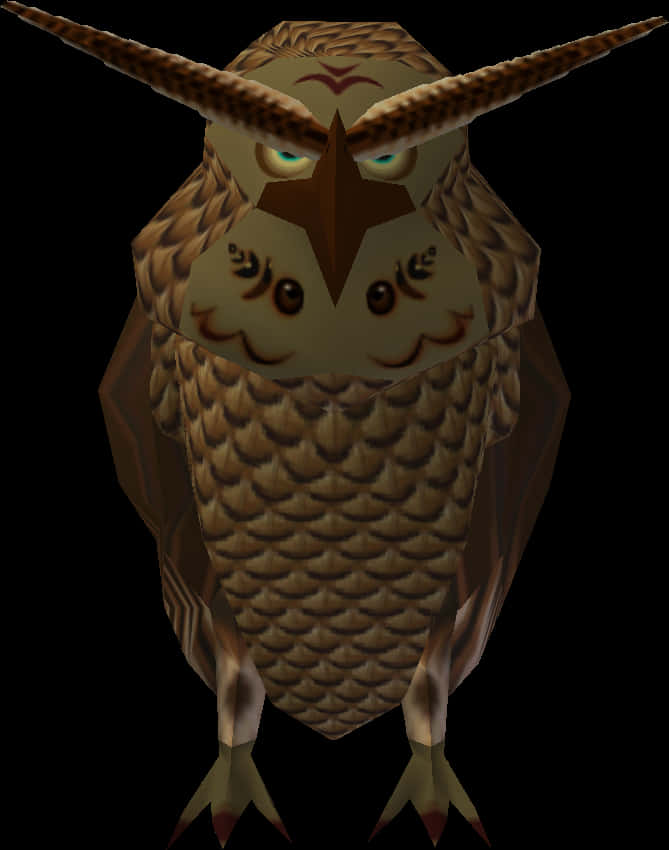 Animated Owl Character PNG