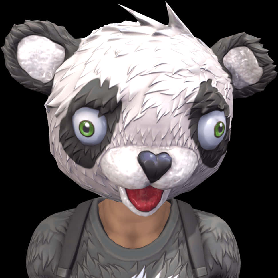 Animated Panda Character Headshot PNG
