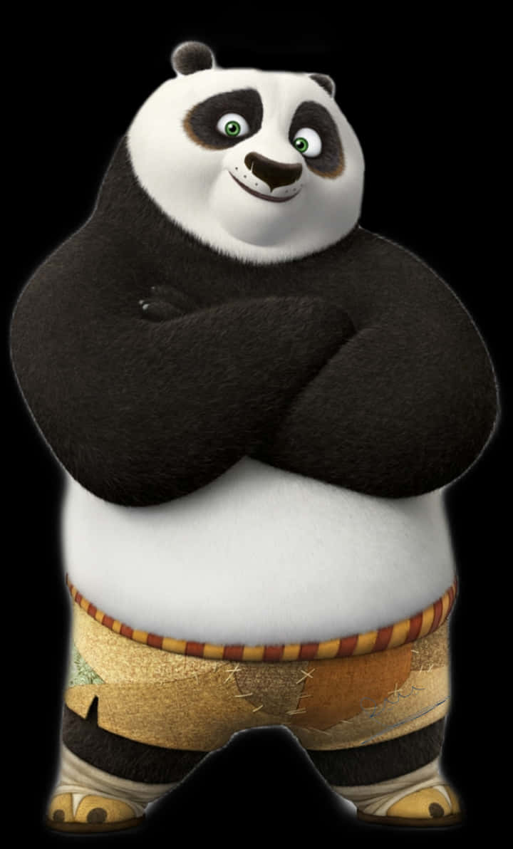 Animated Panda Character PNG