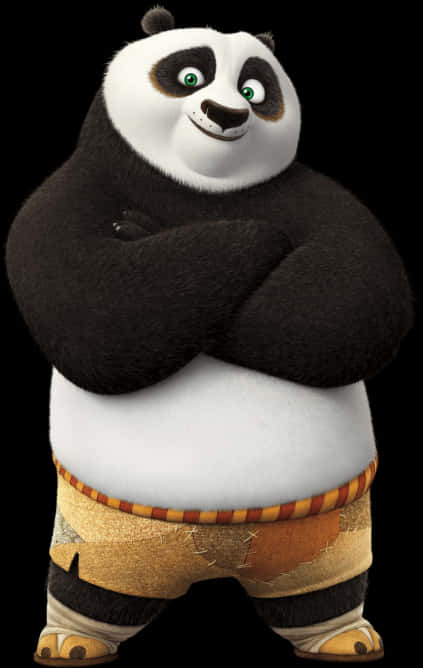 Animated Panda Character Pose PNG