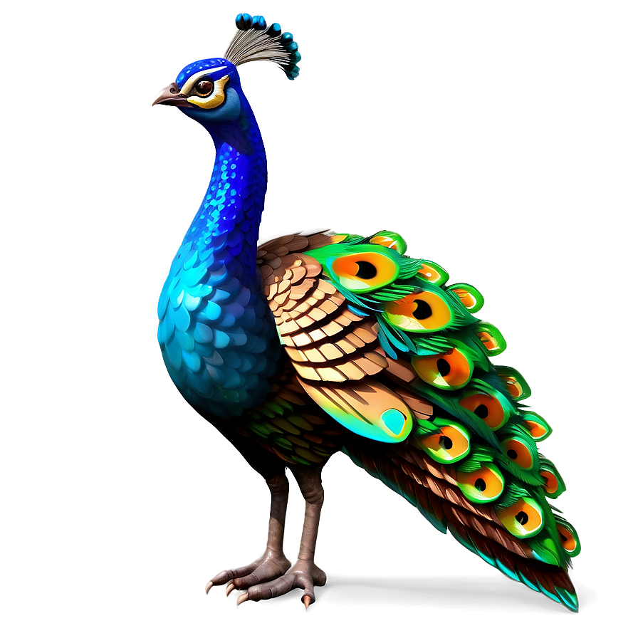 Download Animated Peacock Character Png 99 | Wallpapers.com