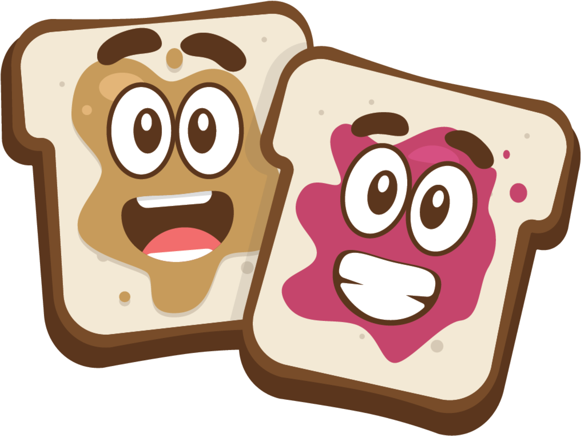 Animated Peanut Butter Jelly Toasts PNG