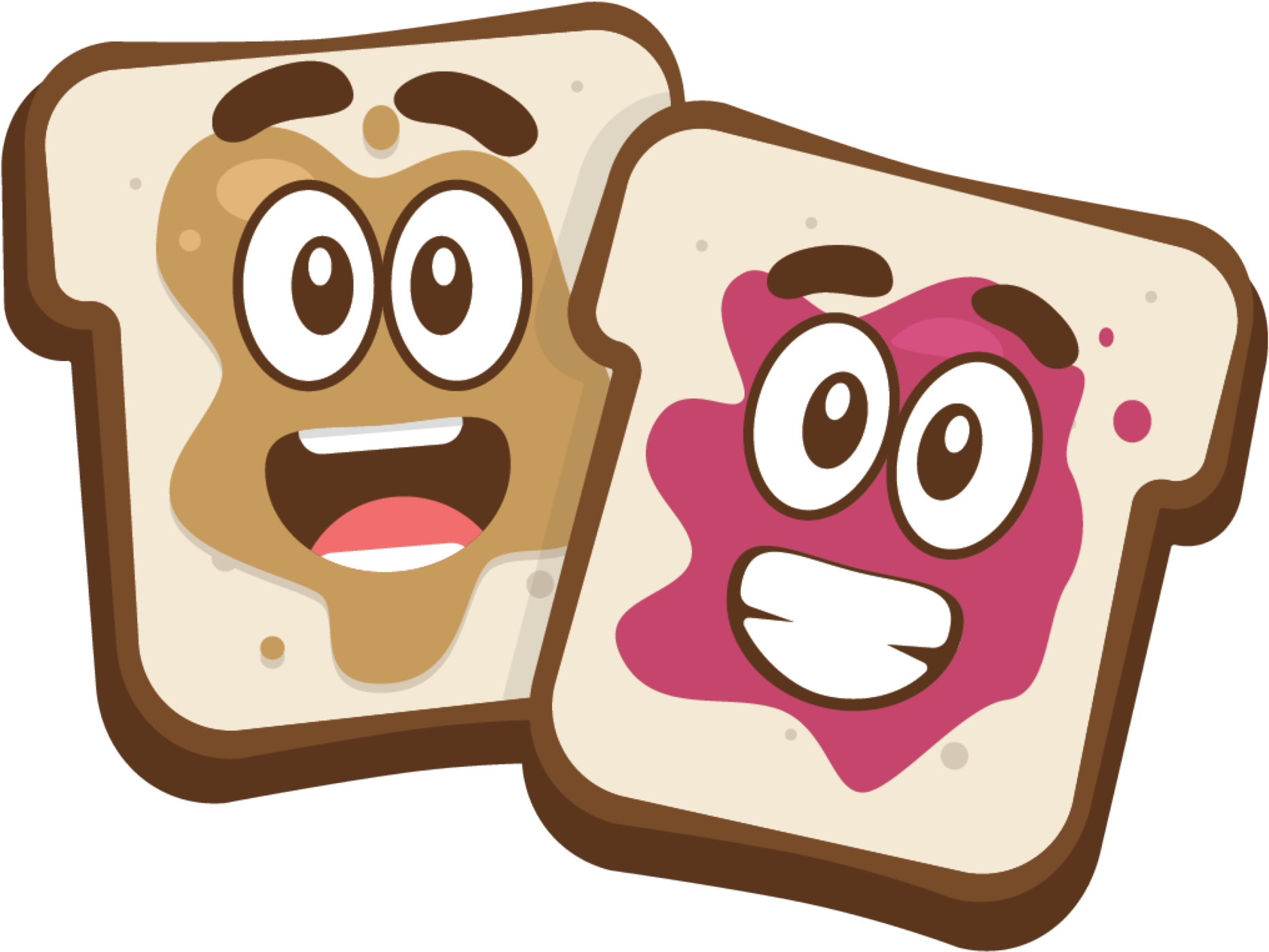 Download Animated Peanut Butter Jelly Toasts | Wallpapers.com