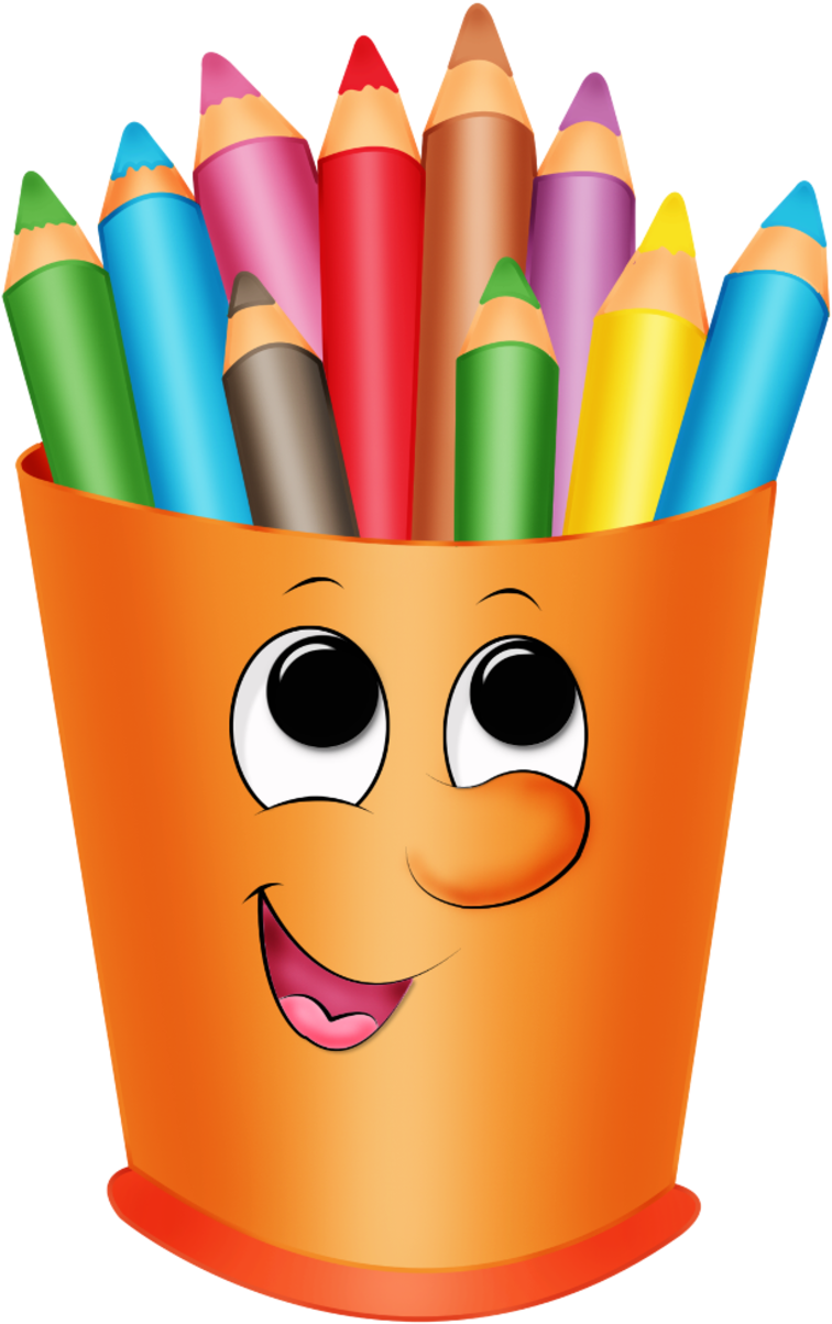 Animated Pencil Cup Smiling PNG