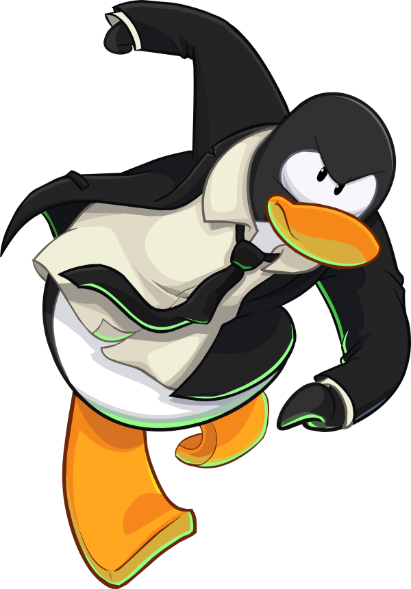 Animated Penguin Character Dancing PNG