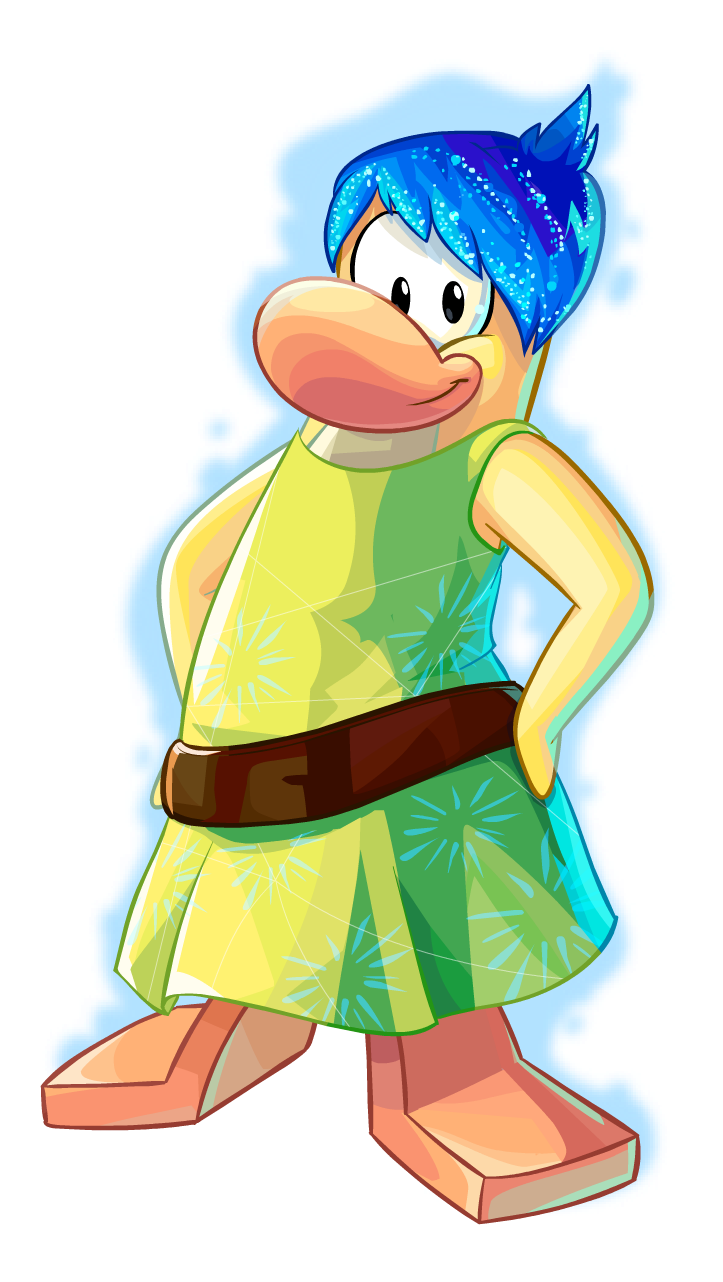 Animated Penguinin Summer Outfit PNG