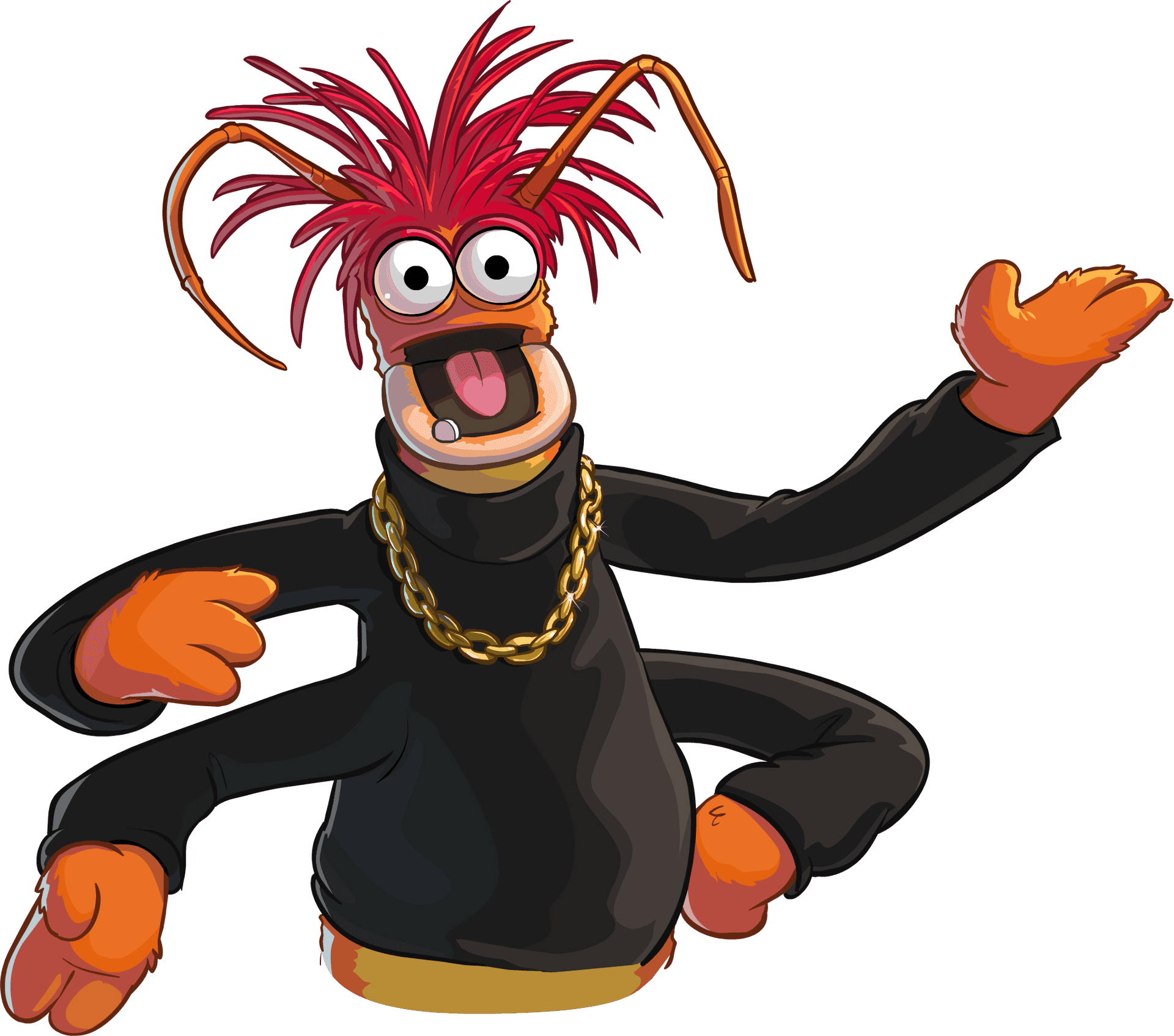 Animated Pepethe King Prawn Muppet Character PNG