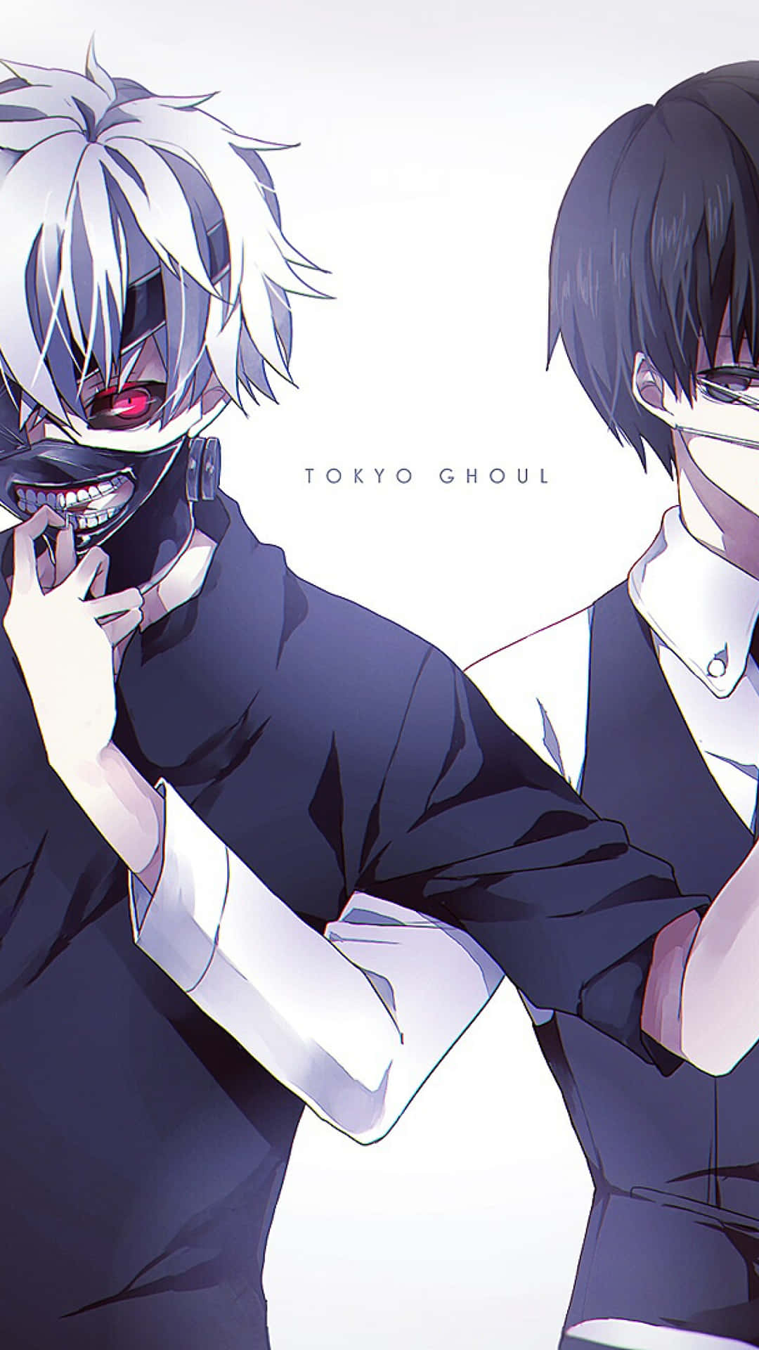 To anime karakterer med masker på deres ansigter Wallpaper