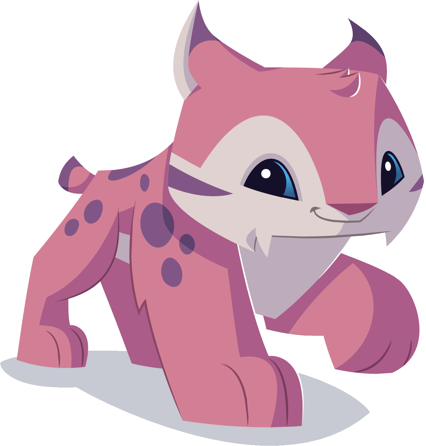 Animated Pink Lynx Walking PNG