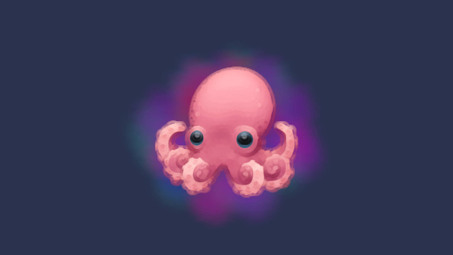 Animeret Pink Octopus Wallpaper