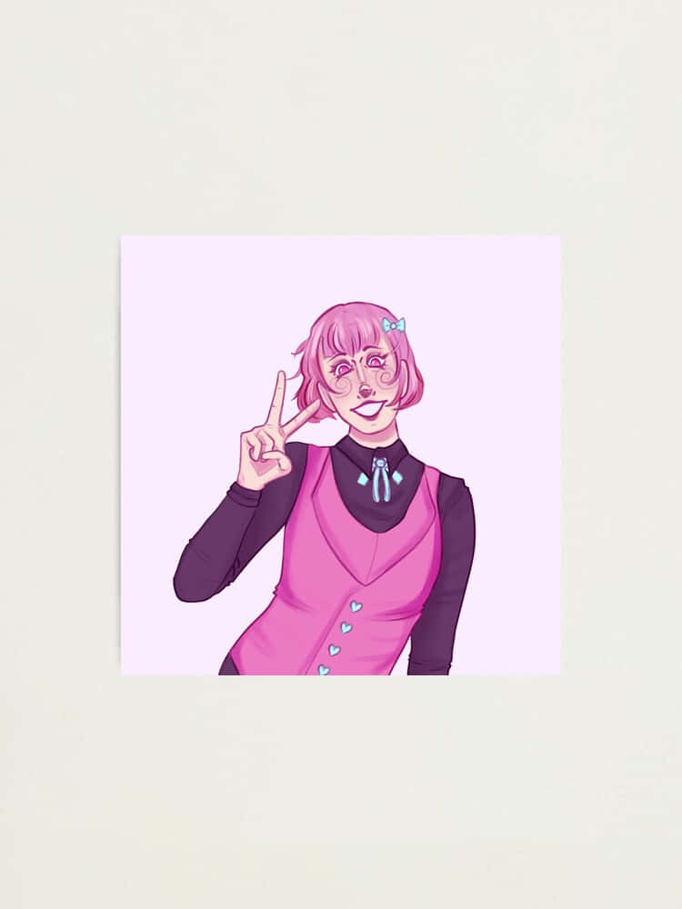 Animated Pink Vest Peace Sign Wallpaper