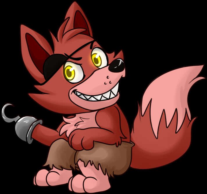 Animated Pirate Fox Character PNG