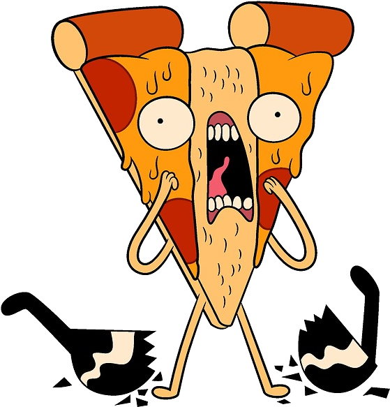 Animated Pizza Character Freakout PNG