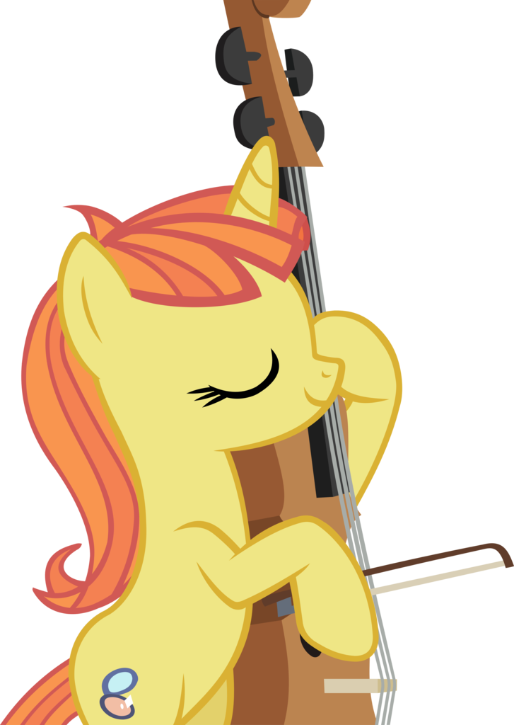 Animated Pony Playing Cello PNG