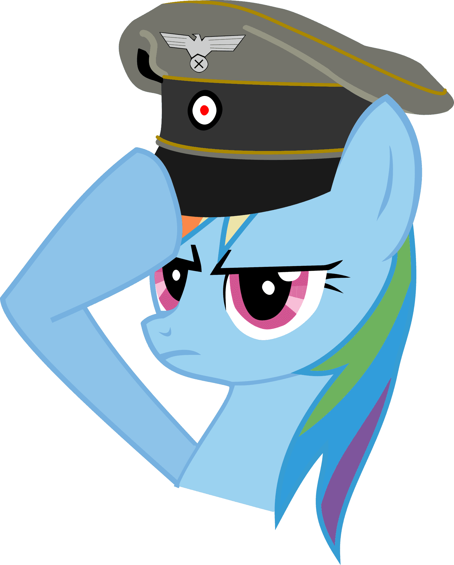 Animated Pony Saluting.png PNG