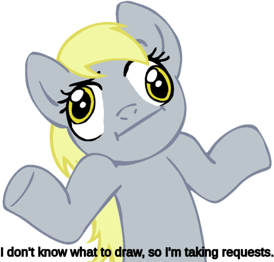 Animated Pony Shrug Request PNG