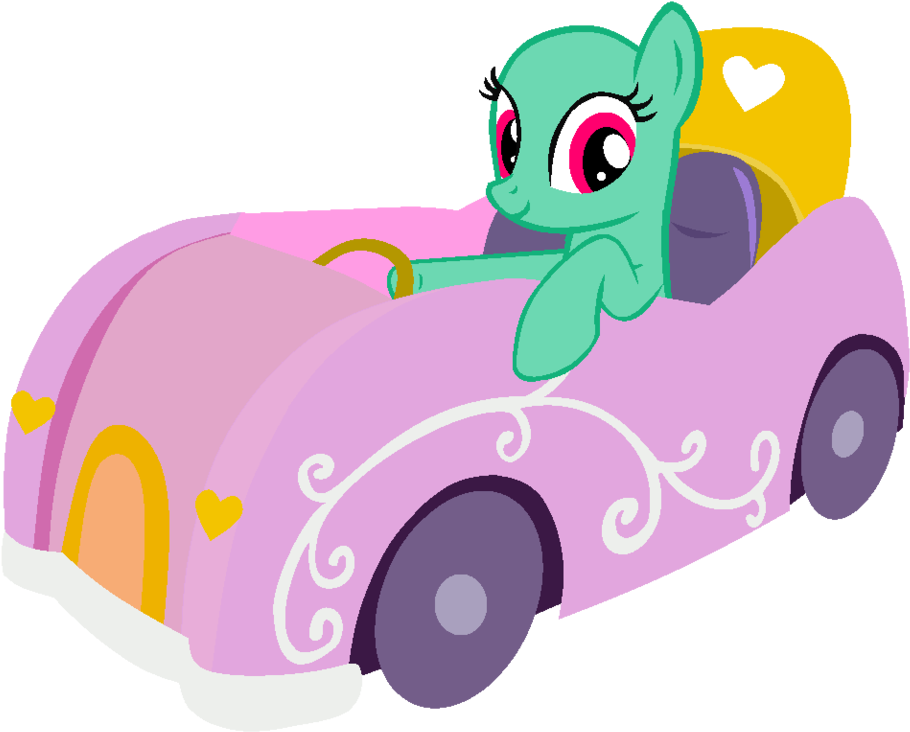 Animated Ponyin Pink Car PNG