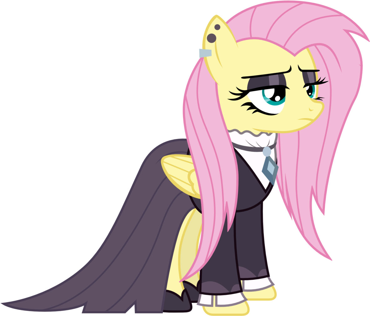 Animated Ponywith Piercingand Cape PNG