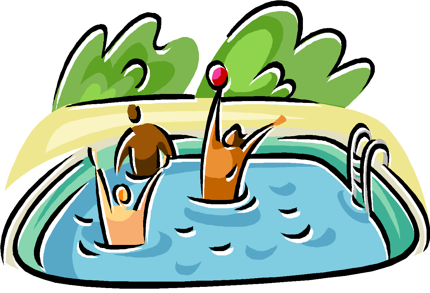 Animated Poolside Fun PNG