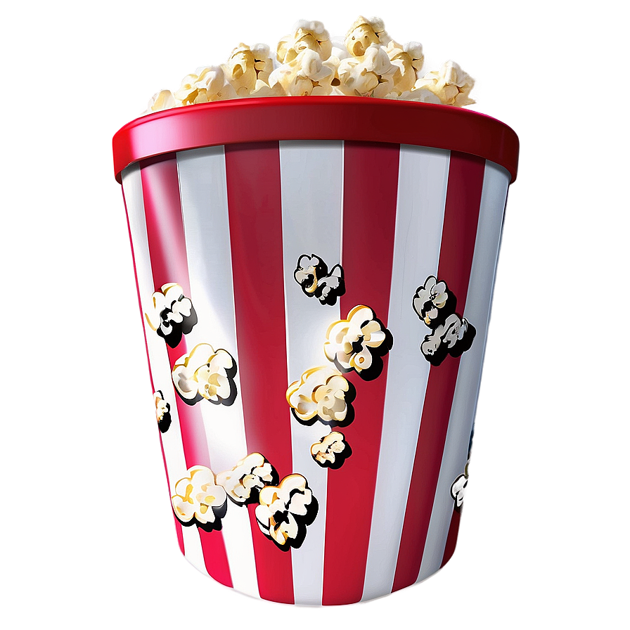 Animated Popcorn Bucket Character Png Gnw PNG