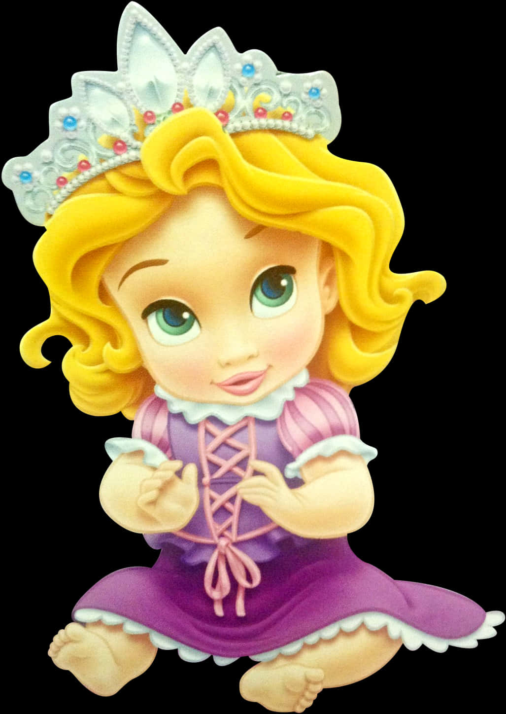 Animated Princess Cartoon Character PNG