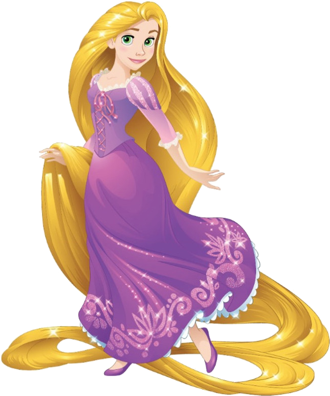 Animated Princess With Golden Hair PNG