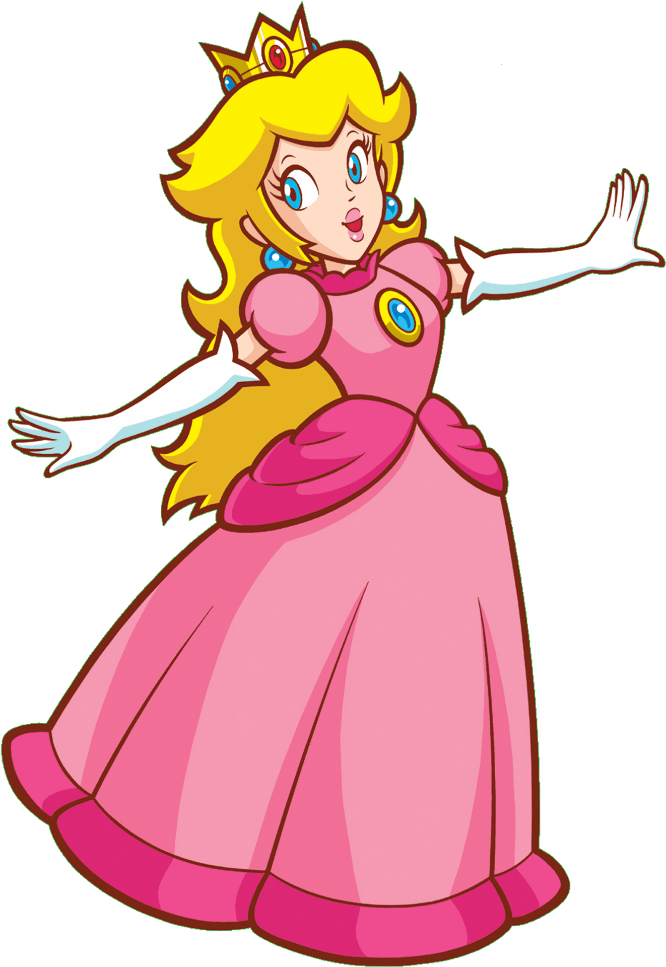 Animated Princessin Pink Gown PNG